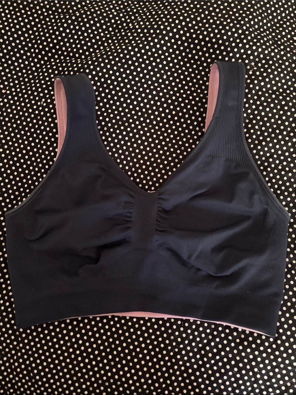New! Large UnderOutfit reversible bralette Navy and pink. in Branded Packaging - Picture 2 of 5